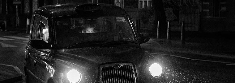 black cab in Marylebone image of