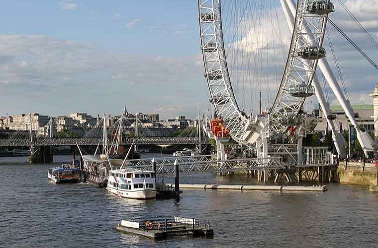 the london eye and the south bank image of