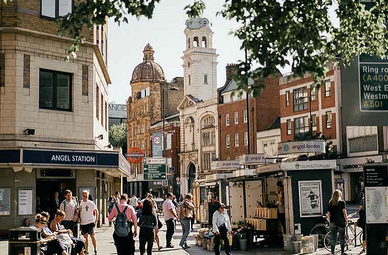 angel islington tube station image of